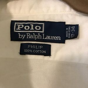White mens polo brand button down