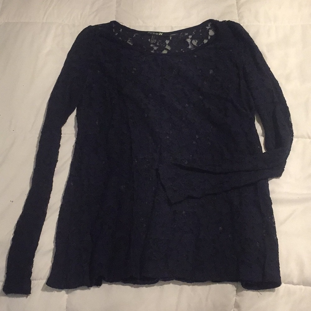 Lace long sleeve shirt
