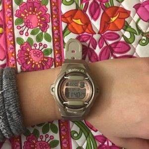 Rose gold baby G watch