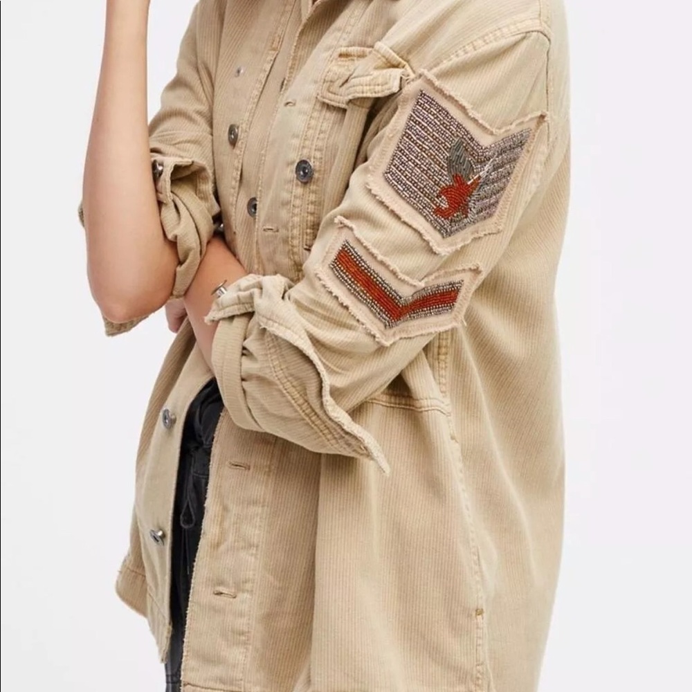 FREE PEOPLE Military Shirt Jacket Size Small