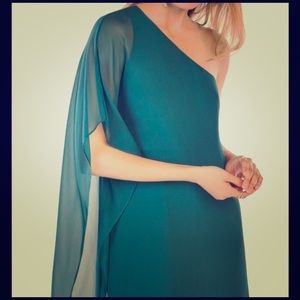 BCBG One Shoulder Silk Dress