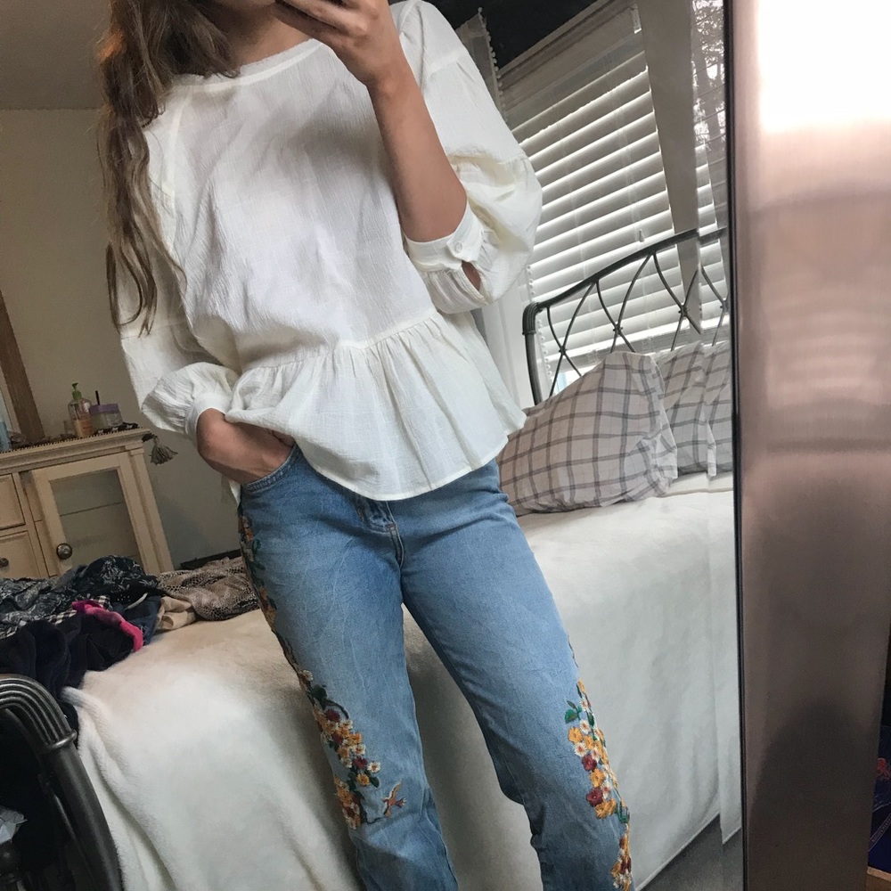 Cream blouse