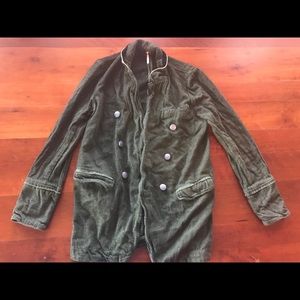Free people green military jacket