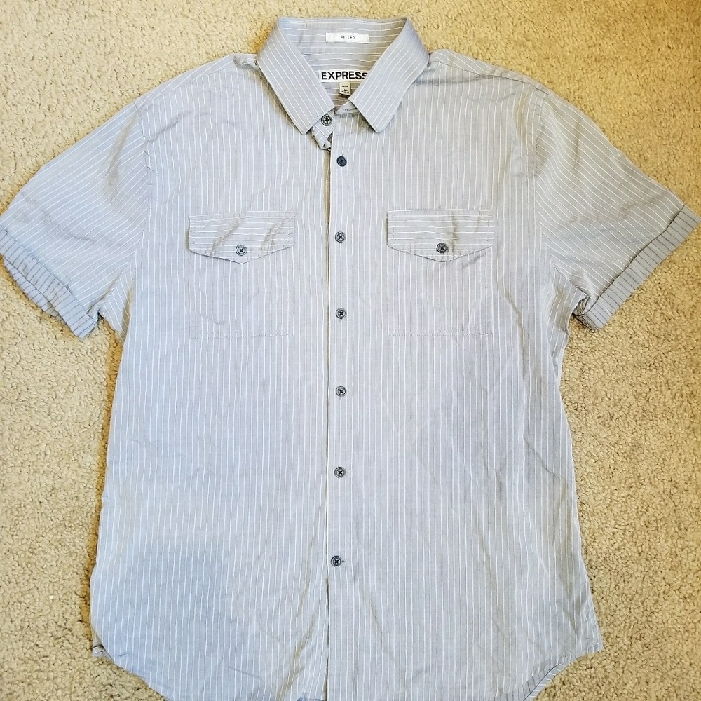 Express Men's Short Sleeve Button Down