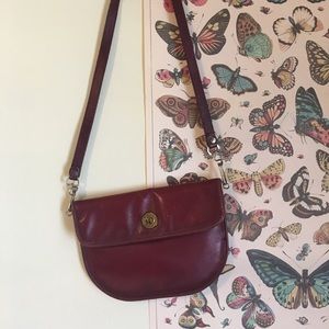 Red Leather Shoulder Bag