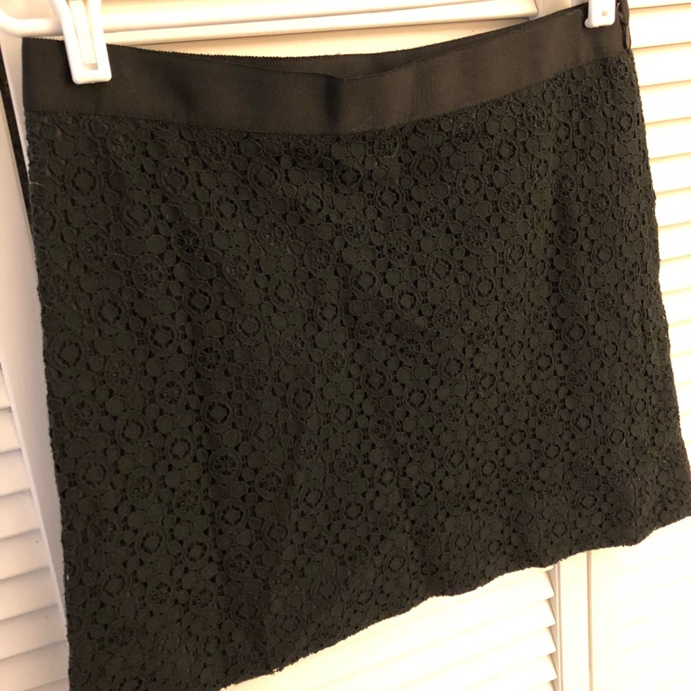 J Crew No. 2 Pencil Skirt Black Lace Eyelet
