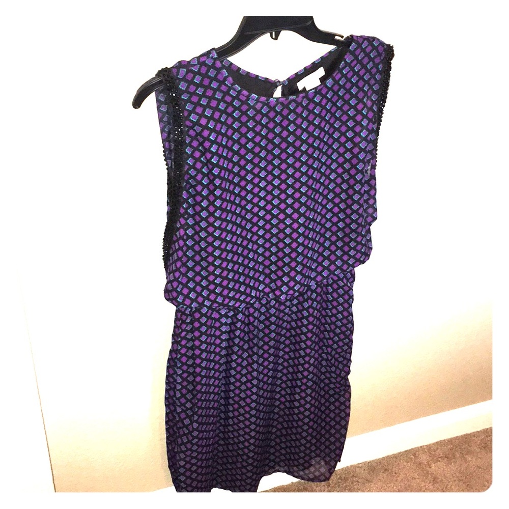 Purple and black dress