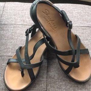 Skechers Black Strappy Sandals