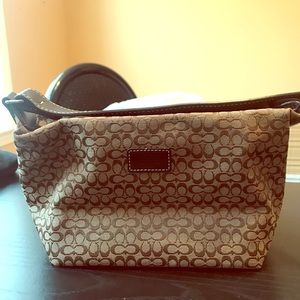 Brown small coach purse
