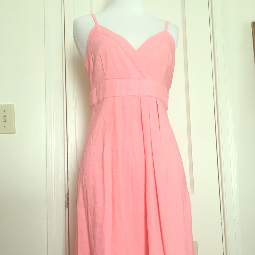 Theory pink Linen viscose dress nwot