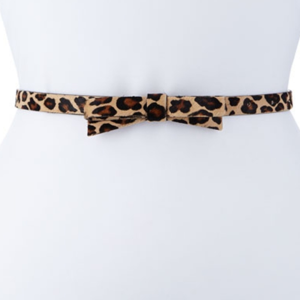 Kate Spade New York Leopard Print Calf Hair Belt