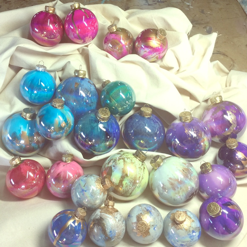 Custom abstract Christmas ornaments