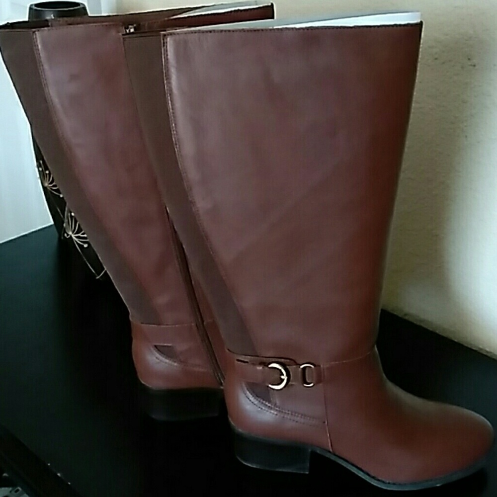 Brown Leather Riding  Boot