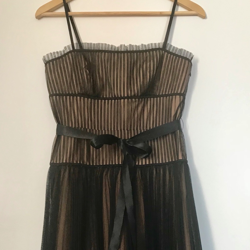 BCBGMaxAzria Black Tulle Cocktail Dress
