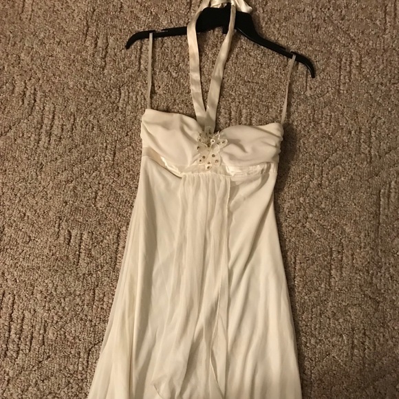 Silky White Formal Dress - Picture 1 of 5