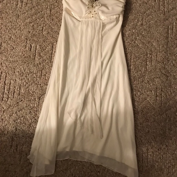 Silky White Formal Dress - Picture 2 of 5