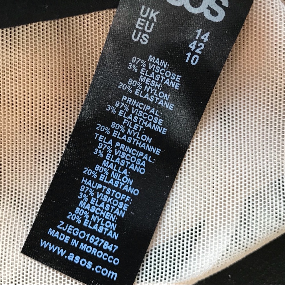 🚫SOLD🚫 Like New Asos Mesh Top Bodysuit - Picture 6 of 7