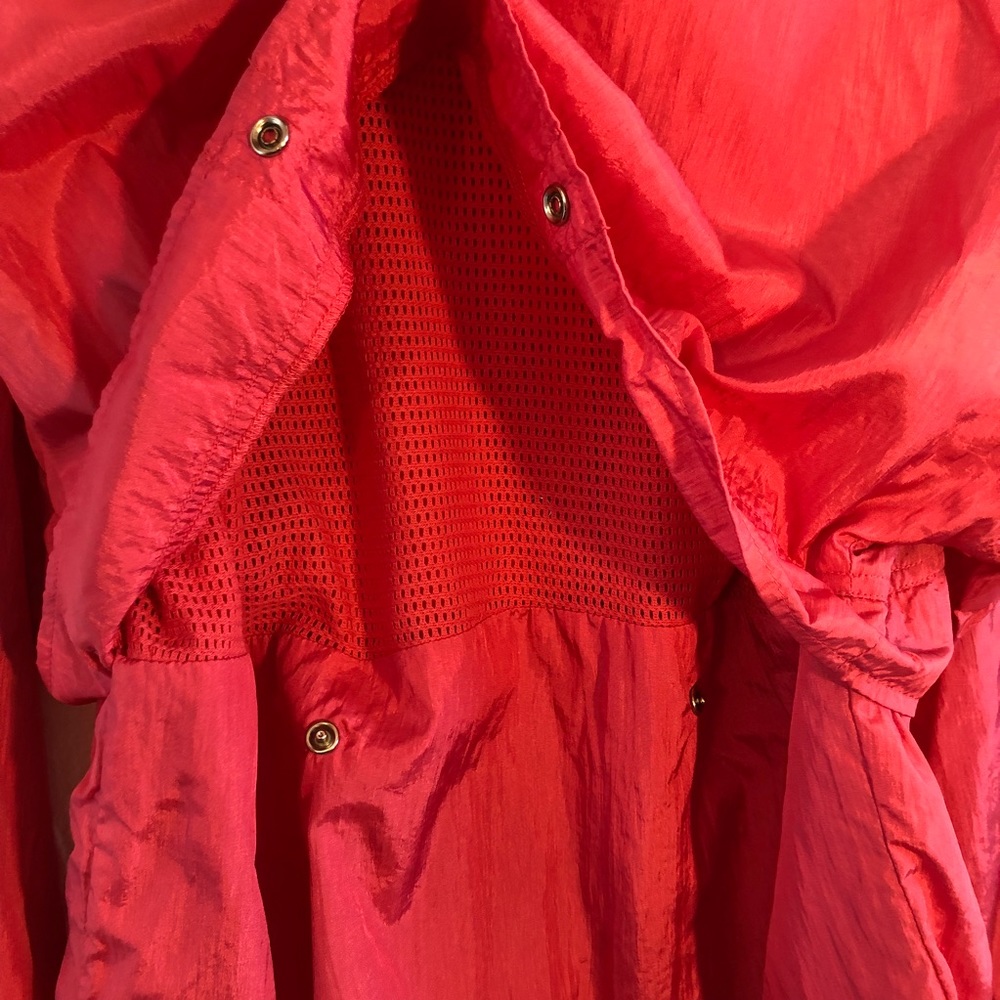 Vintage 70s Adidas Trefoil Snap Nylon Windbreaker Track jacket Pink - Picture 4 of 7