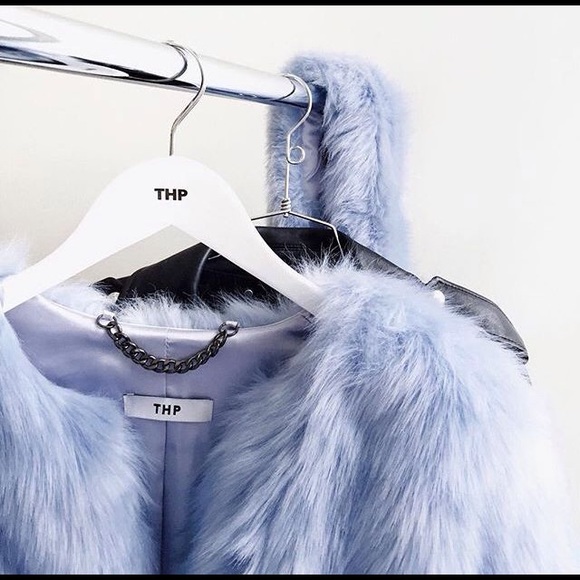 NWT THP Baby Blue Boxy Faux Fur! - Picture 3 of 8