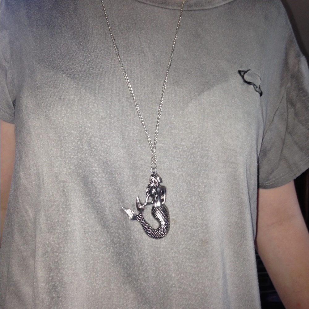 Bundle of 2 Silver Mermaid Necklaces