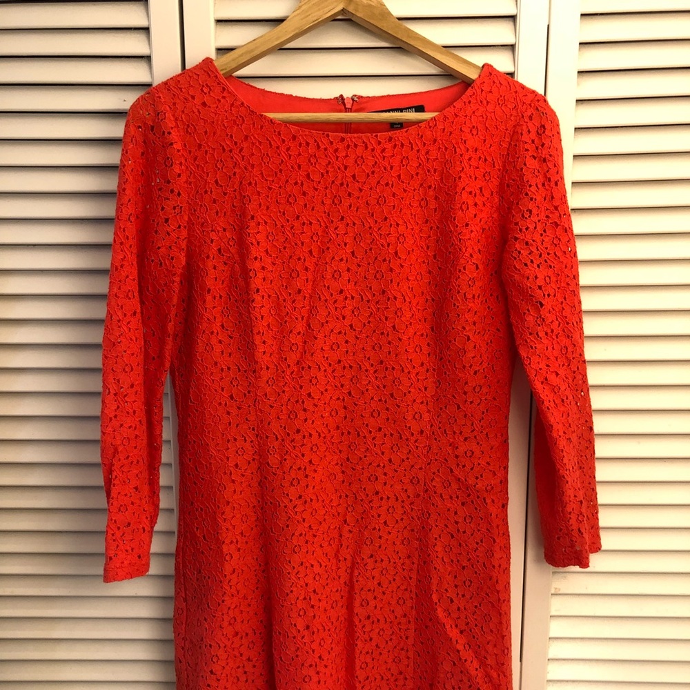 Gianni Bini Long Sleeved Eyelet Dress