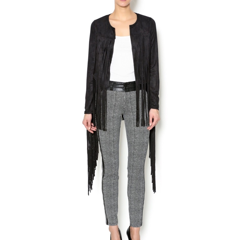 Cropped Suede Jacket W/ Fringe