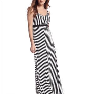 WHBM Mitered Stripe Maxi Dress