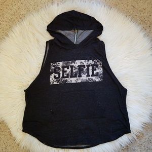 Hooded tank muscle tee