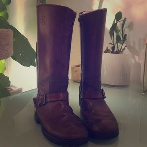 Calvin Klein below the knee leather boots