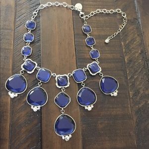 White House/Black Market Blue Statement Necklace