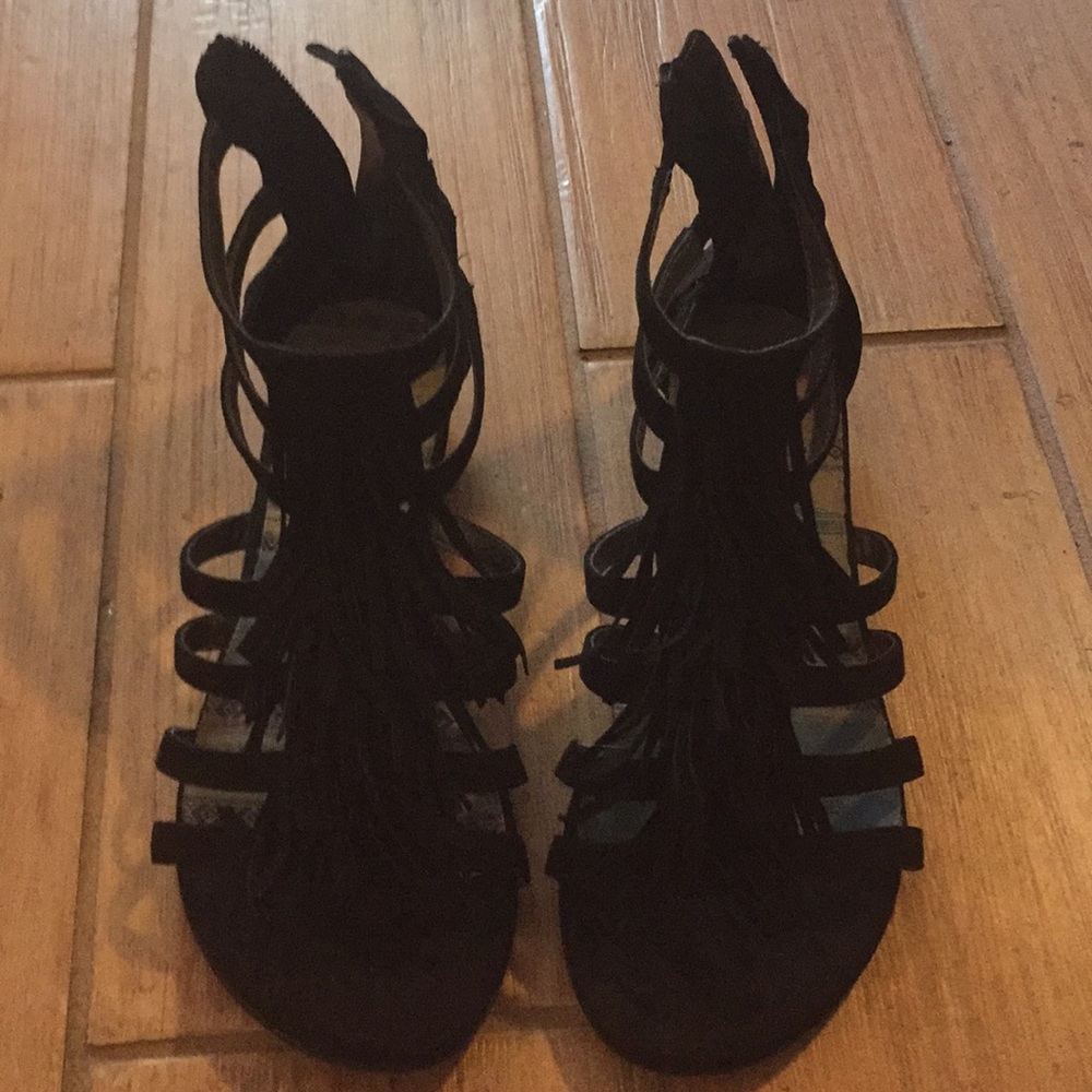 Fringe Strap Sandals