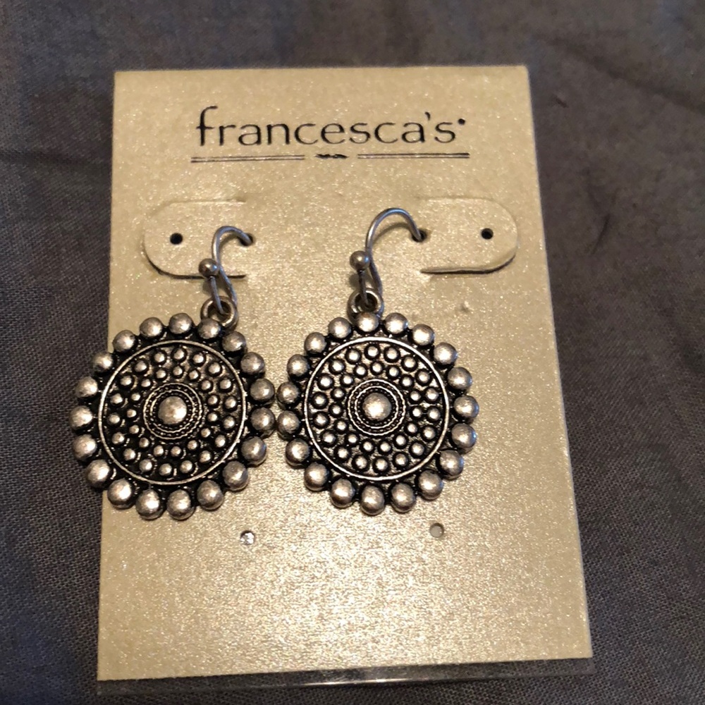Reversible Small circle drop earrings