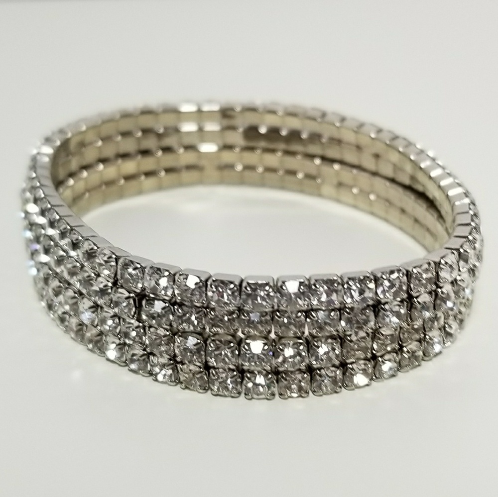 Rhinestone Bracelet - Set of Two