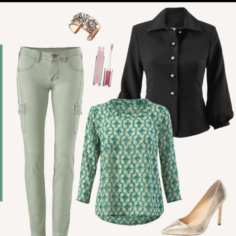 Cabi Celadon Cargo Pants Size 4