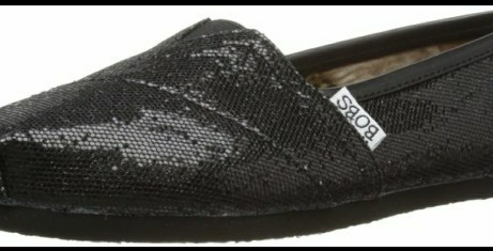 Bobs black glitter shoes