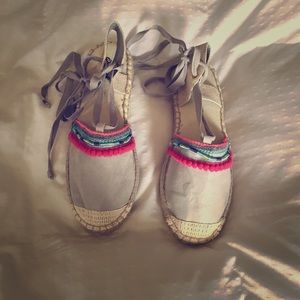 Sling back-tie up Espadrilles