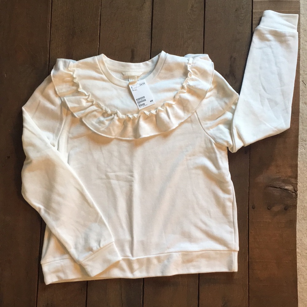 H&M Ruffle Sweatshirt. NWT