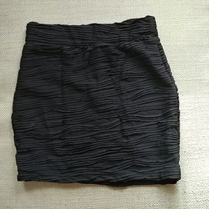 NWT textured black mini skirt