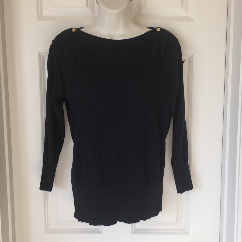 Black Sweater with gold buttons size s GAP
