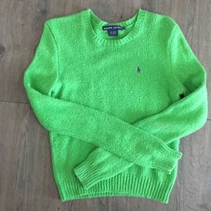 Kelly green Ralph Lauren crew neck sweater