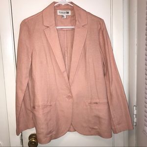 H&M Pink Linen Blazer