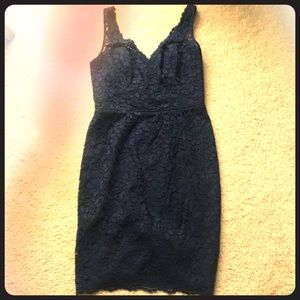 David’s Bridal navy blue Lace dress bridesmaids