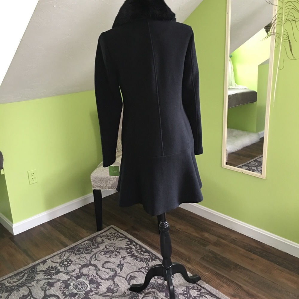Kate Spade ♠️ Twill Wool Coat - Picture 3 of 8