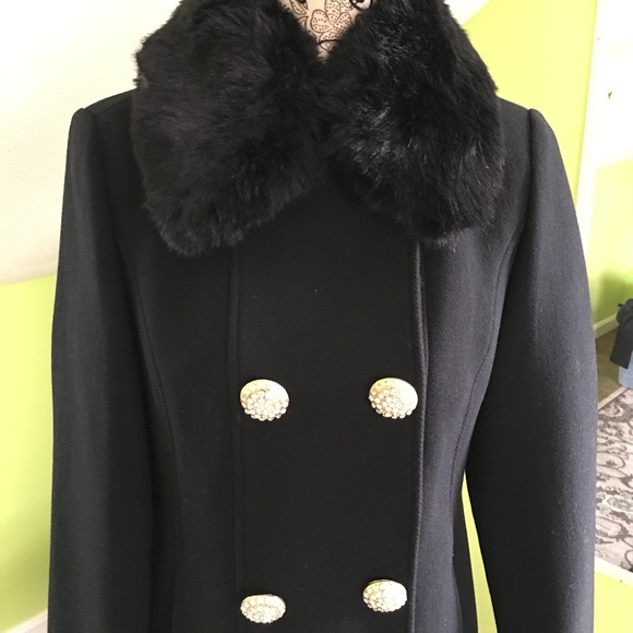 Kate Spade ♠️ Twill Wool Coat - Picture 2 of 8