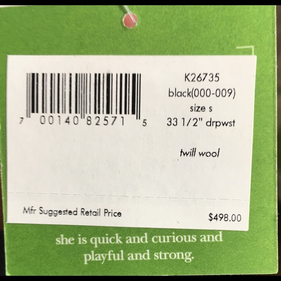 Kate Spade ♠️ Twill Wool Coat - Picture 6 of 8