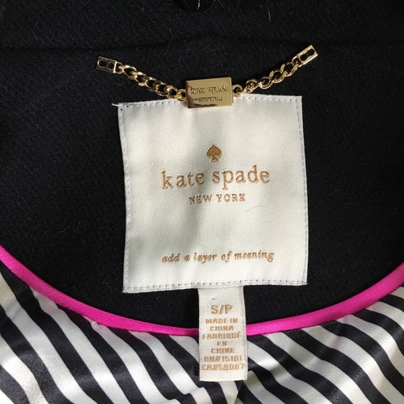 Kate Spade ♠️ Twill Wool Coat - Picture 7 of 8