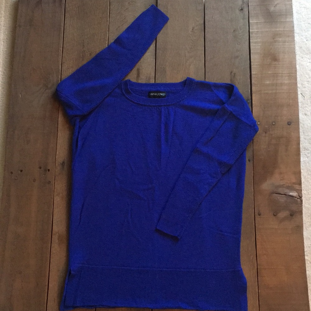 Cynthia Rowley royal blue sweater