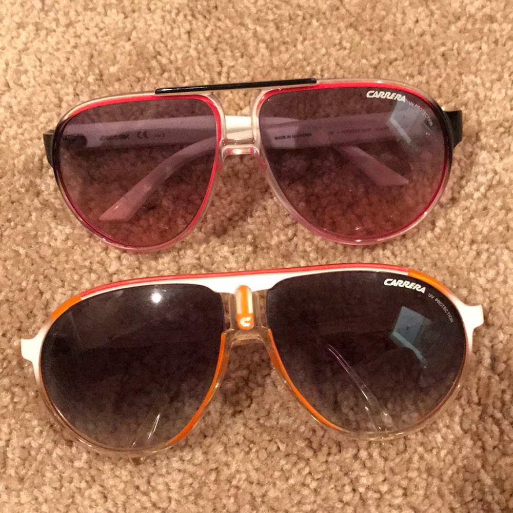 Two pairs of Carrera sunglasses