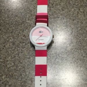 Pink & White Lacoste Watch