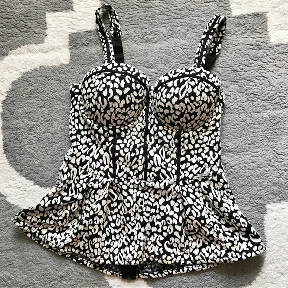 Guess Tops - Guess Corset Bustier Peplum Top